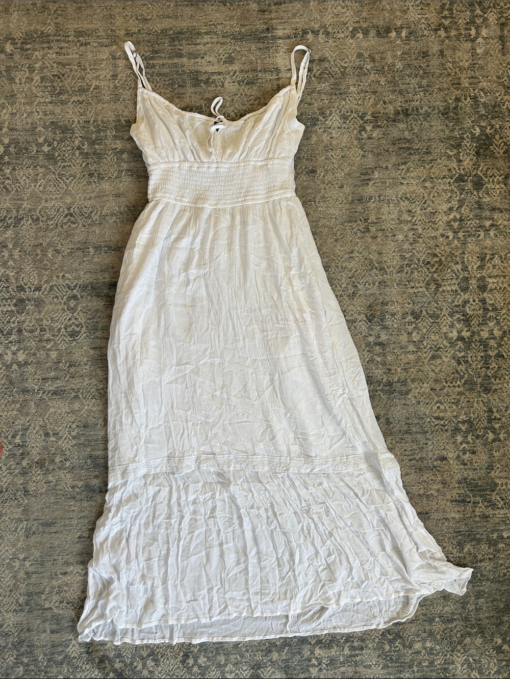 Hollister White Midi Sundress